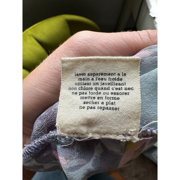 SILENCE AND NOISE Women's Silk Floral Print Zip Front Halter Neck Tank Size M - Picture 6 of 7